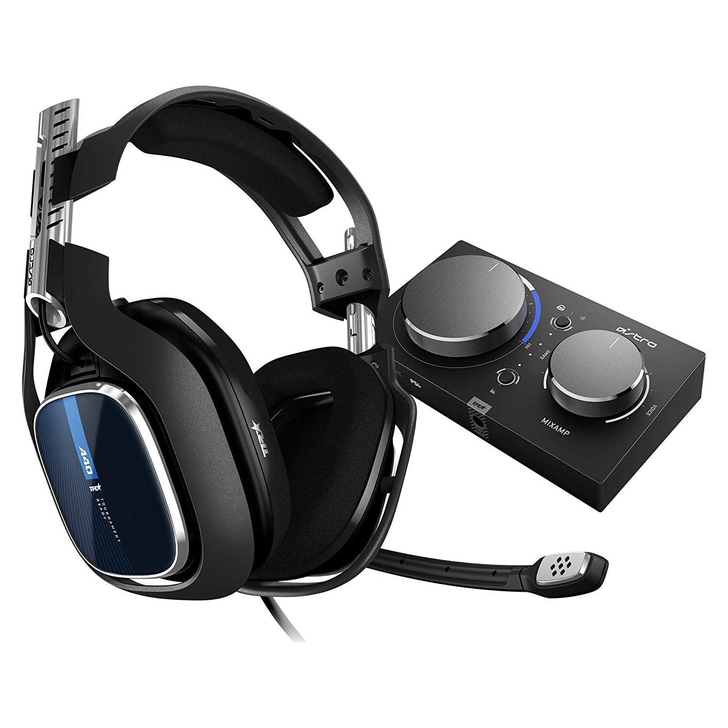 Astro A40 TR + MixAmp Pro Gen 4 Wired Gaming Headset for PS4 & PC - Black/Blue Astro A40 TR + MixAmp Pro Gen 4 Wired Gaming Headset for PS4 & PC - Black/Blue